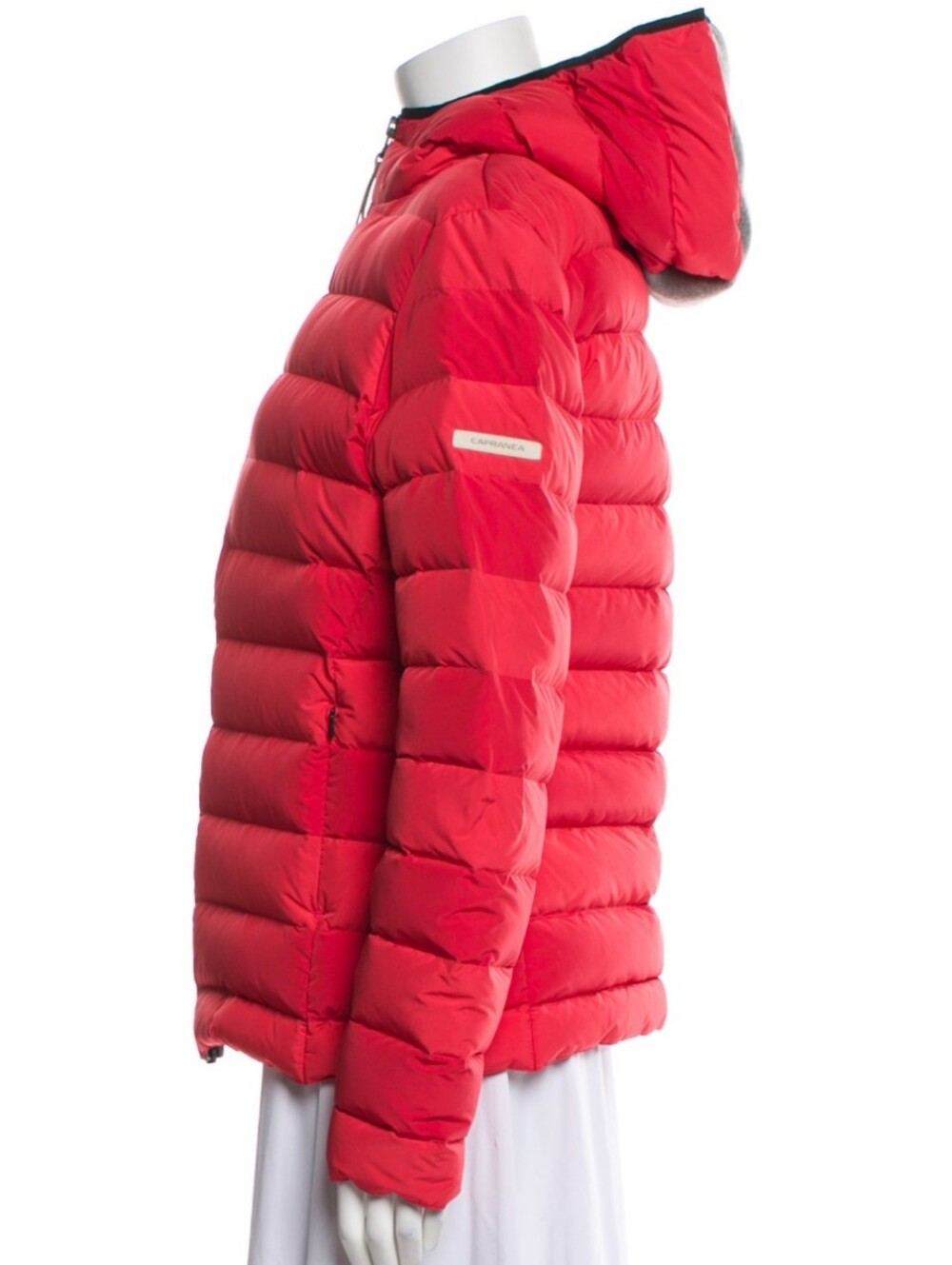 Capranea Quilted Down Jacket Hoodie Full Zip Puffer Coat Outerwear - Picture 2 of 5